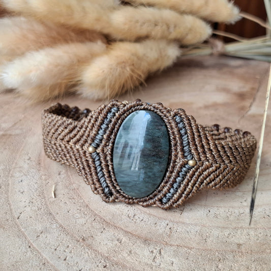 Pulsera con Obsidiana Manto Huichol