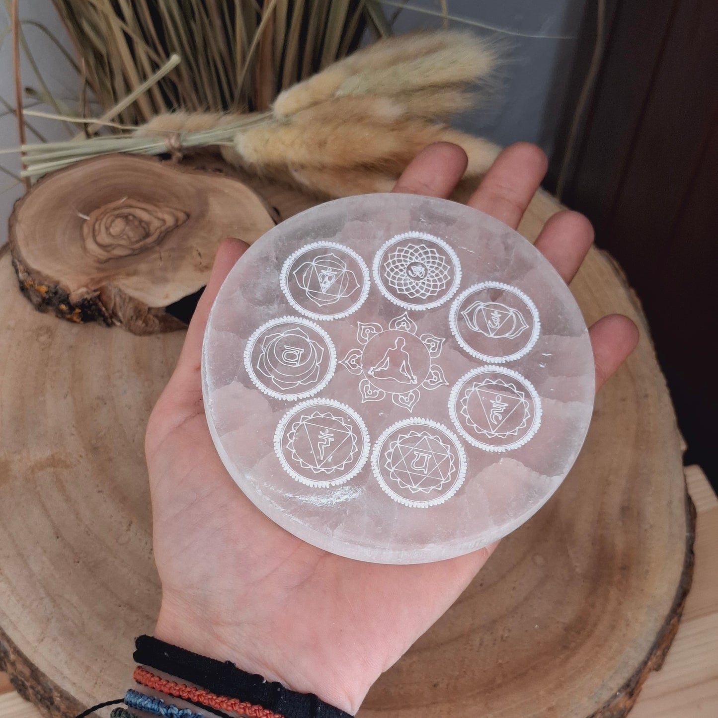 Placa de selenita Chakras