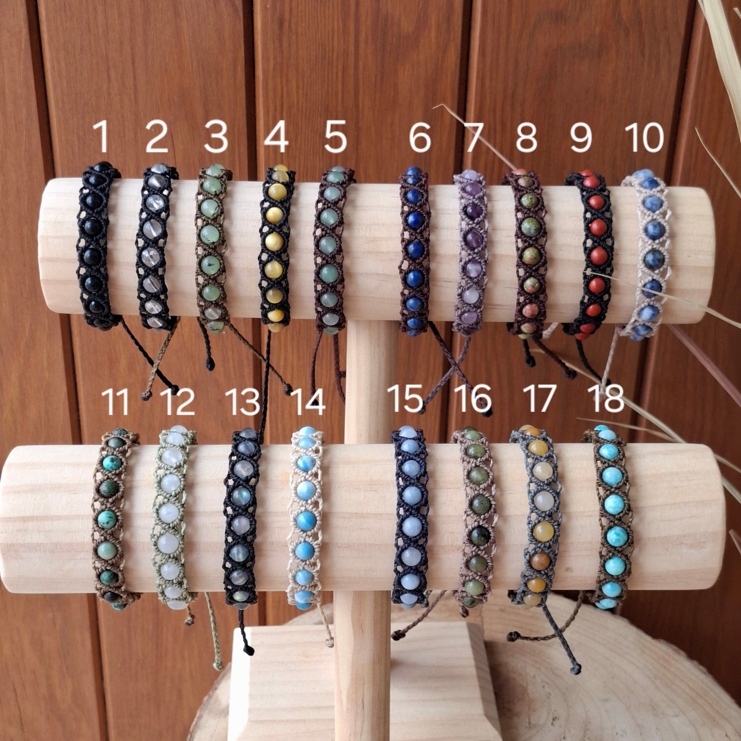 Pulseras CLAVEL. Minerales de 6mm