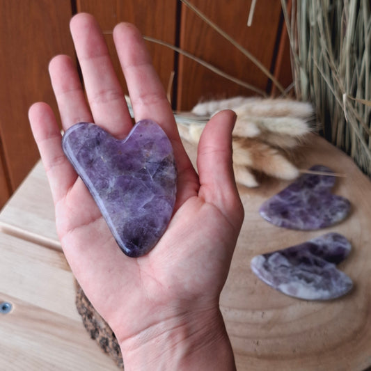 Gua Sha. Masajeador facial. Amatista