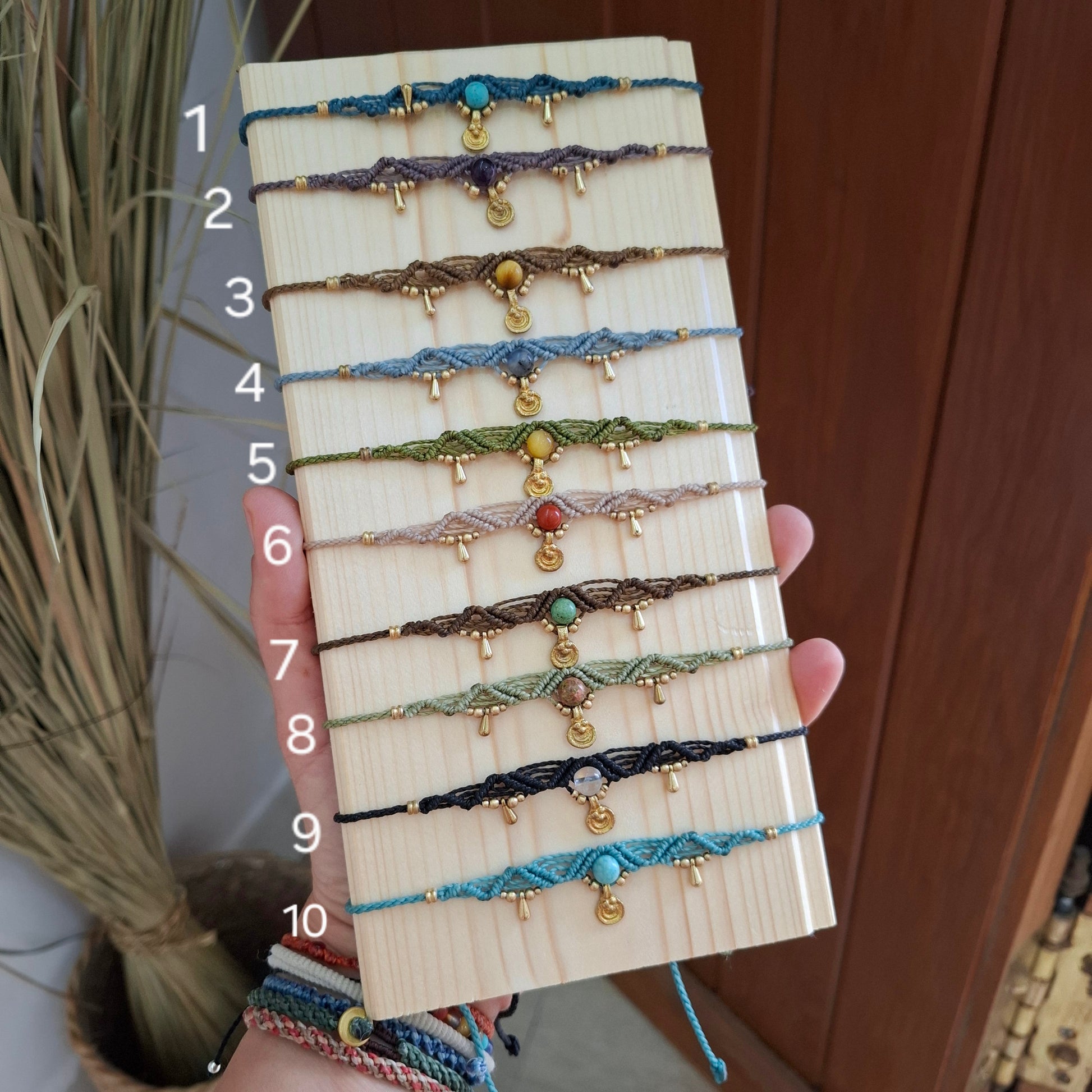 Tobilleras artesanales de colores