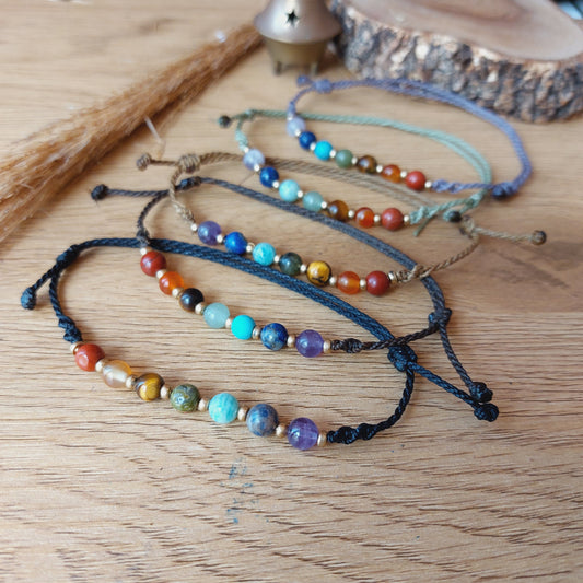 Tobillera de los 7 chakras.