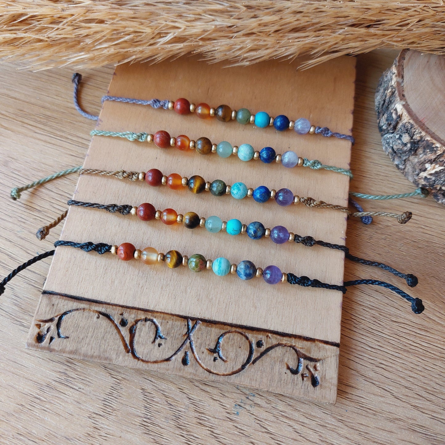 Tobillera de los 7 chakras.