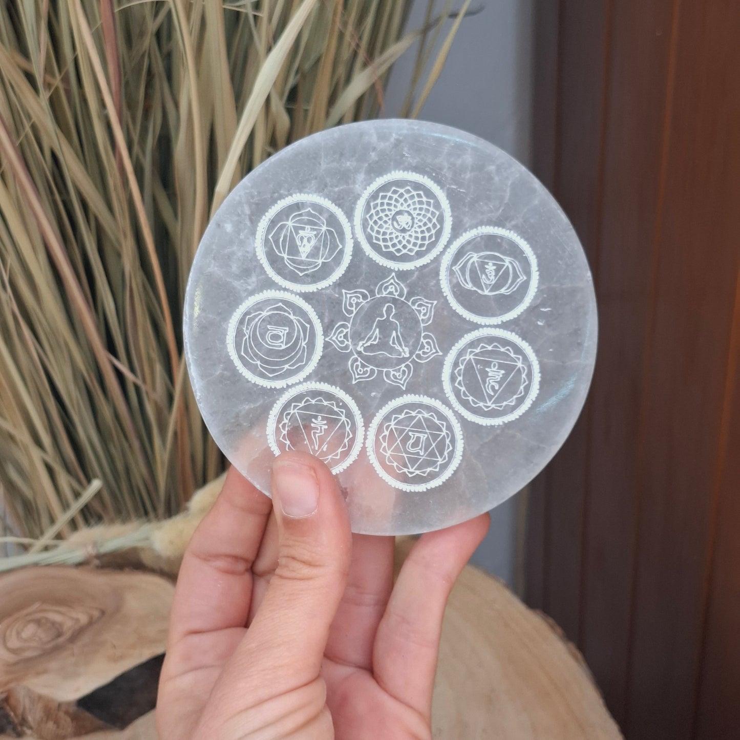Placa de selenita Chakras