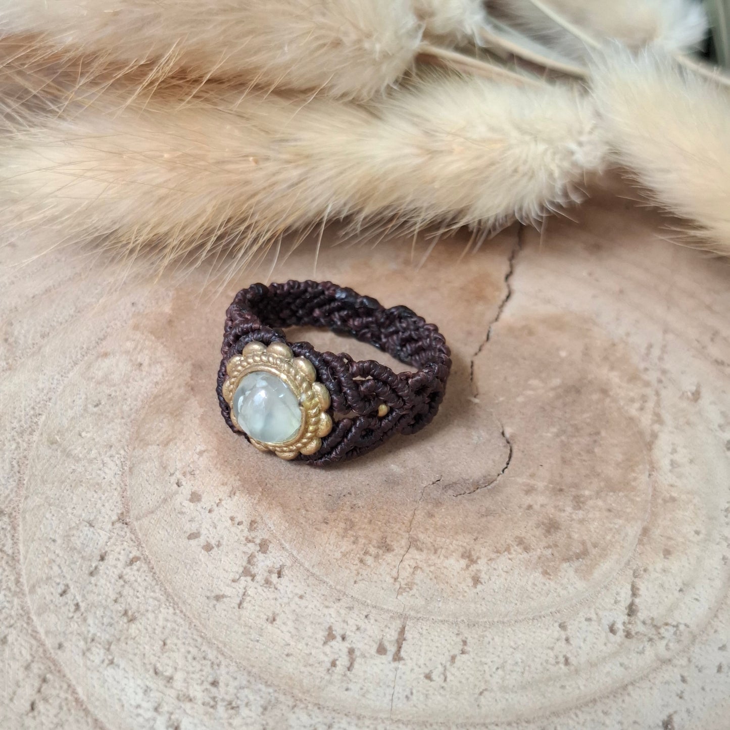 anillo con prehnite