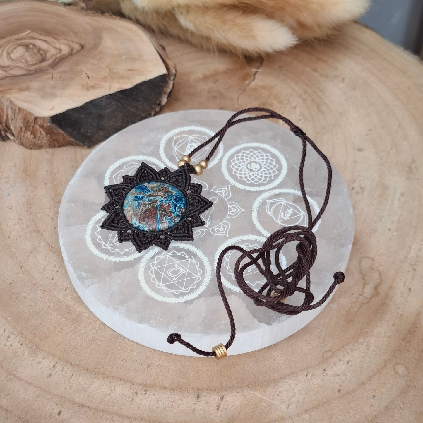 Placa de selenita Chakras