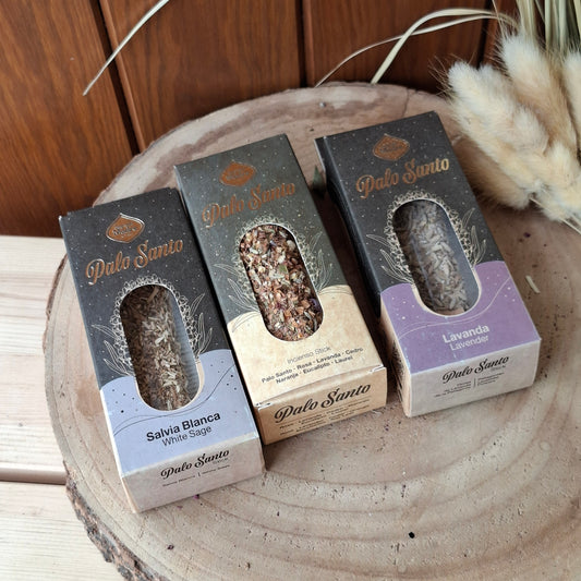 Stick Palo Santo con hierbas. 3 variedades