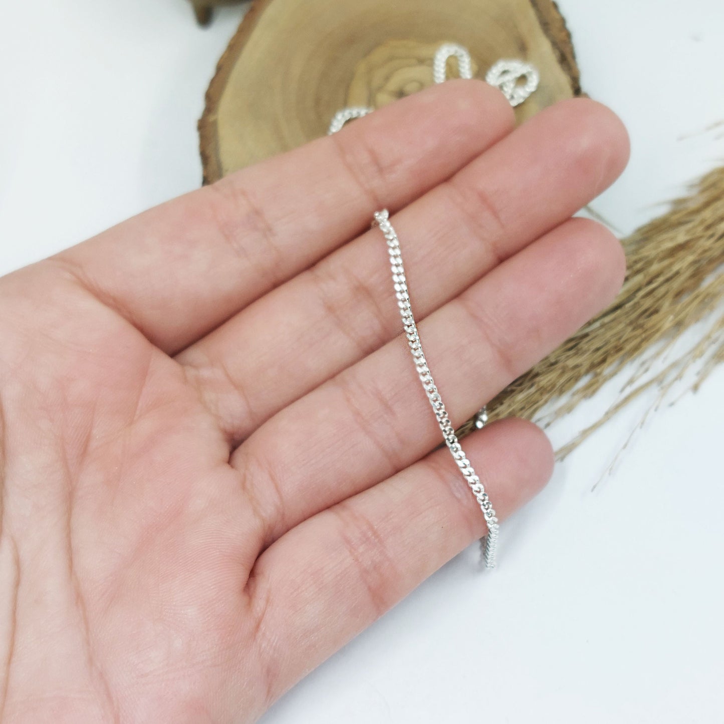 Cadena de plata barbada