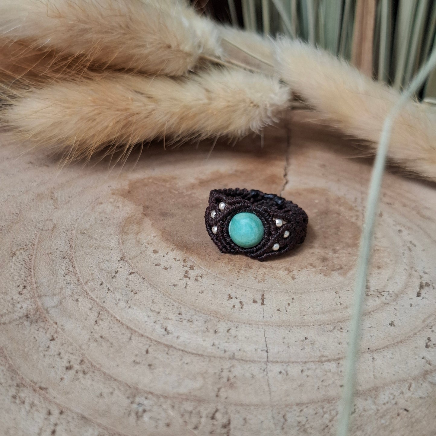 anillo con turquesa