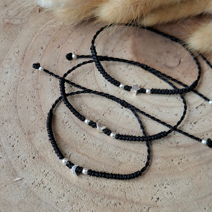 Pulseras CORAZÓN, ESTERLLA y LUNA plata