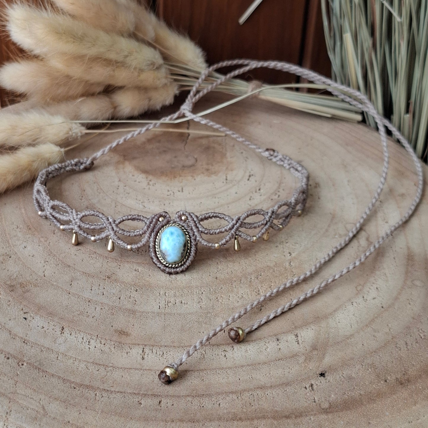 Collar artesanal de LARIMAR