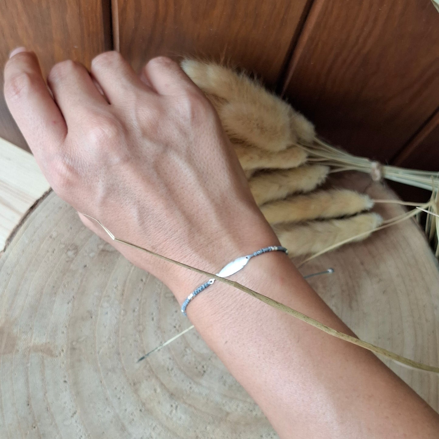 Pulsera PLUMA plata