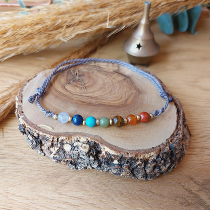 Tobillera de los 7 chakras.