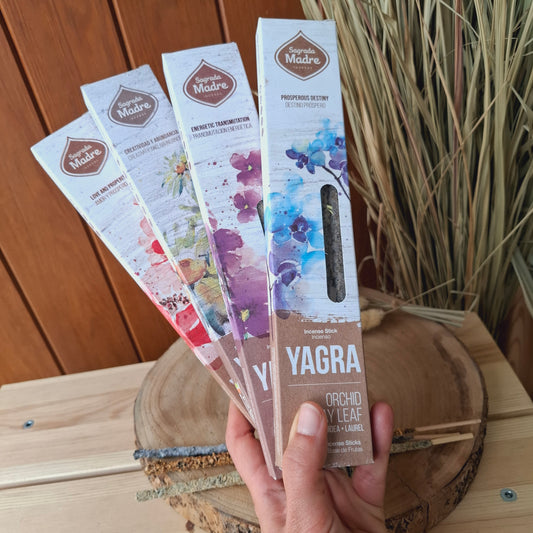 Incienso Sagrada Madre. Línea YAGRA. Caja de 6 unidades