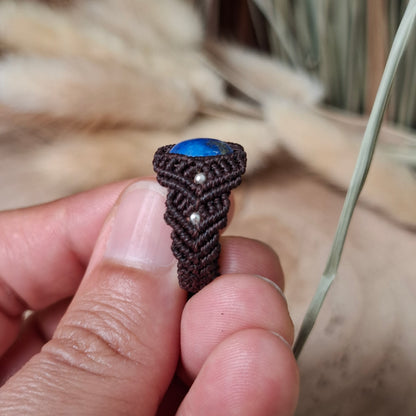 anillo con lapislázuli