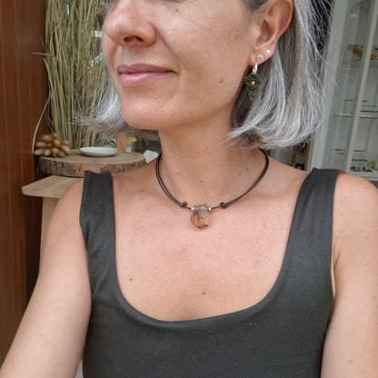 Collar de ámbar mexicano.