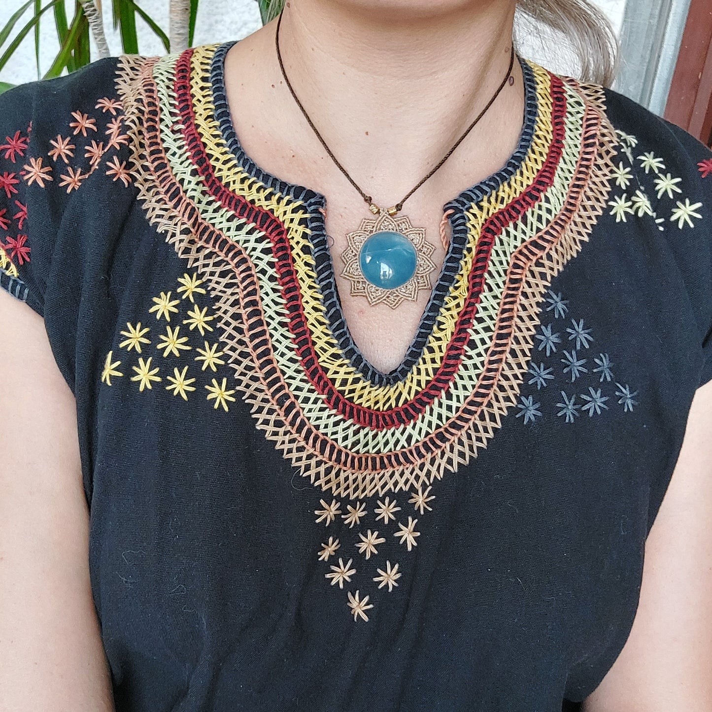 Mandala GIRASOL. Edición especial con ónix cielo.