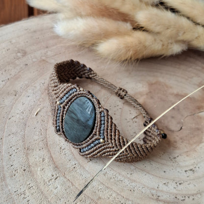 Pulsera con Obsidiana Manto Huichol