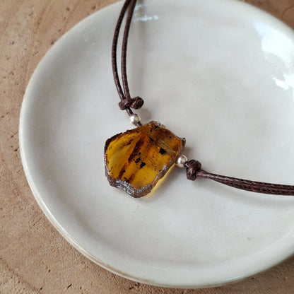 Collar de ámbar mexicano.